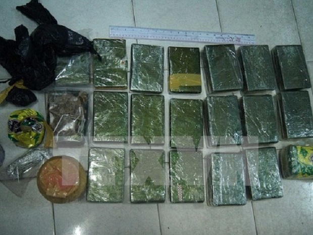 Drugs seized in a local crime