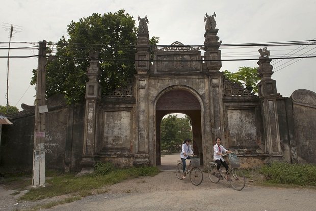   Entrance gate to the village