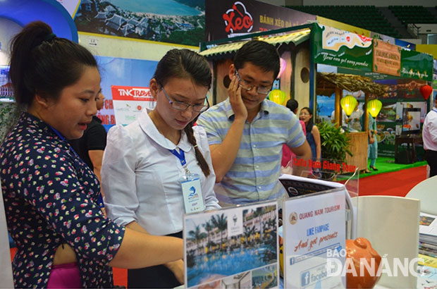 Visitors at a tourism fair