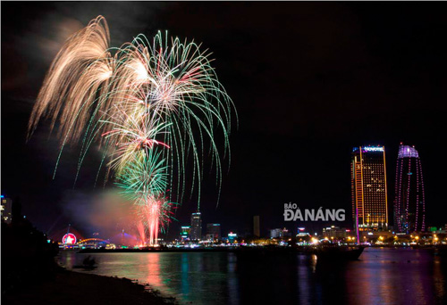 A magnificent fireworks display