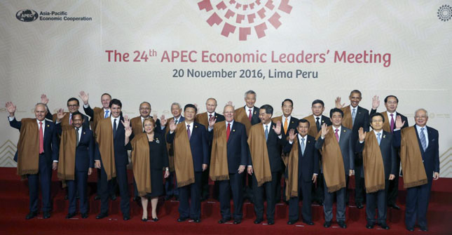 Các nhà lãnh đạo APEC cam kết thúc đầy TPP. 				        		           Ảnh: Reuters