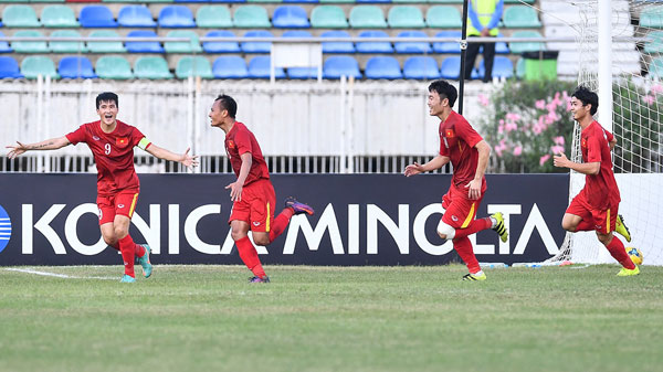 Trọng Hoàng giúp Việt Nam rộng cửa vào bán kết. (Nguồn: Affsuzukicup)