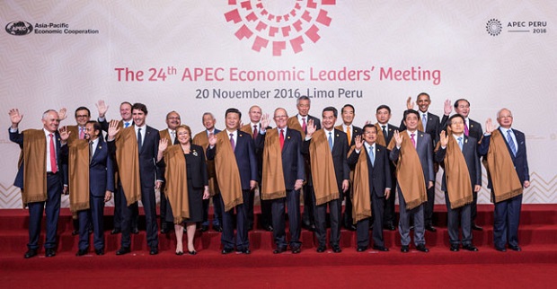  Leaders of the APEC member countries at the recent 24th APEC Economic Leader’s Meeting in Lima, Peru  