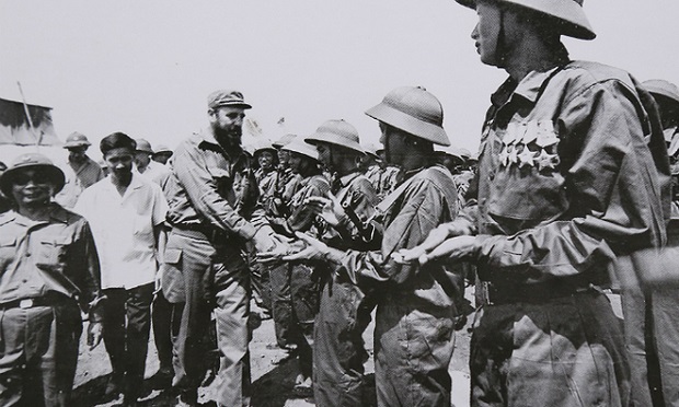 President Fidel Castro shook hands with every single Quang Tri soldier during his Vietnam visit in 1973. File photo 