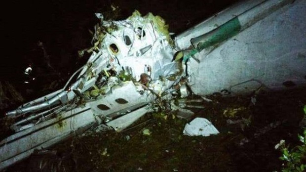 The plane crashed in a mountainous area on its way to Medellin