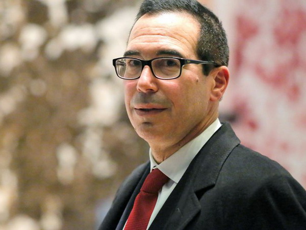 Ông Steven Mnuchin được bổ nhiệm làm Bộ trưởng Tài chính Mỹ. Ảnh: AFP