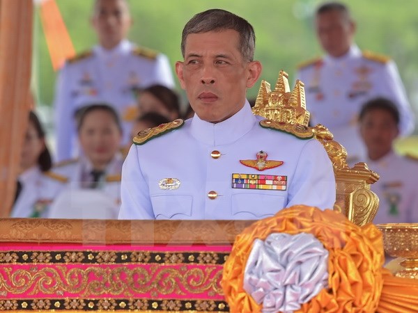 Hoàng Thái tử Maha Vajiralongkorn chủ trì một nghi lễ của Hoàng gia ở Bangkok ngày 13-5. Ảnh: EPA/TTXVN