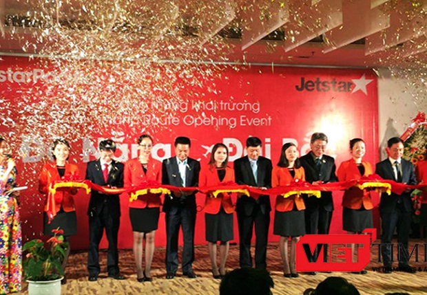 The opening ceremony of the new Taipei-Da Nang direct flights (Photo: Internet)