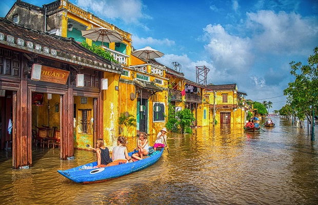  Floodwaters on a local street