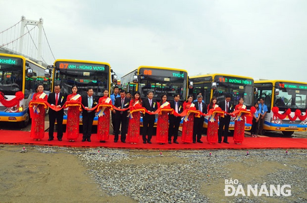 The inauguration of the subsidised bus service