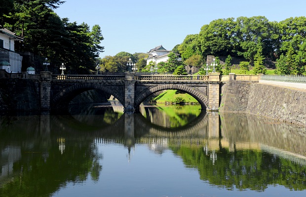    The Nijubashi (Double Bridge) in front of the palace