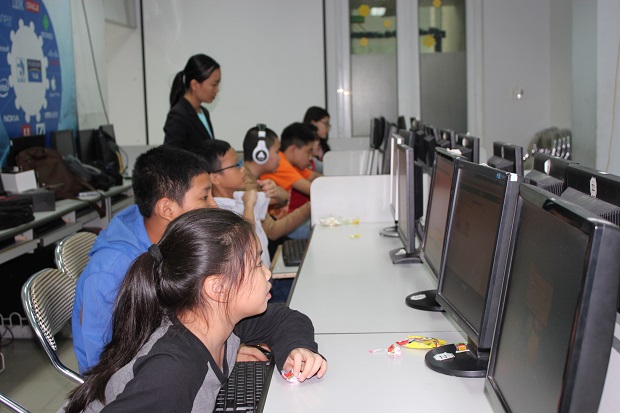 Children attending the courses