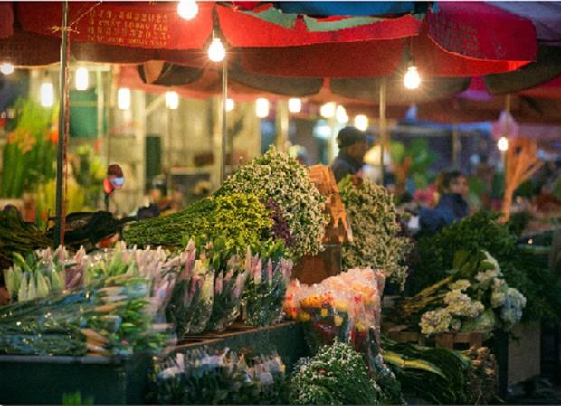 Quang Ba Night Flower Market - The market is one of the most popular destinations for a nighttime stroll among local people. Quang Ba is by far the biggest flower market in Hanoi. Although the market opens 24 hours a day, nighttime is the busiest time for trade, and visiting it before the sunset will give visitors a totally different experience. Photo by Nguyen Hoa Khanh.