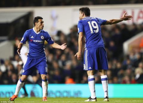 Pedro và Diego Costa tịt ngòi trong trận gặp Tottenham
