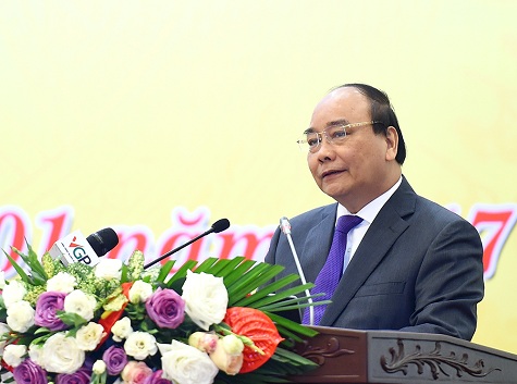 Prime Minister Phuc addressing the event