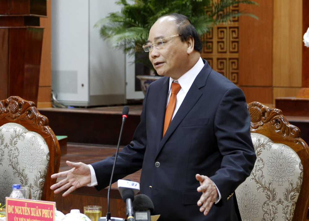 Thủ tướng Nguyễn Xuân Phúc thăm, chúc tết Đảng bộ, chính quyền và nhân dân Quảng Nam.- Ảnh: VGP/Hồng Hạnh