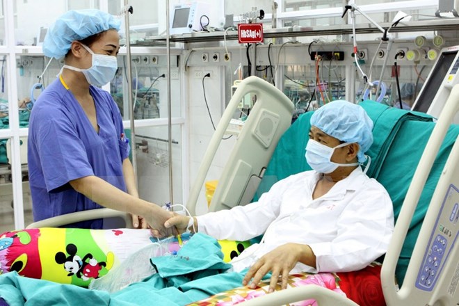 Bệnh nhân trong ca ghép tạng Xuyên Việt phục hồi tốt. (Ảnh: TTXVN/Vietnam+)