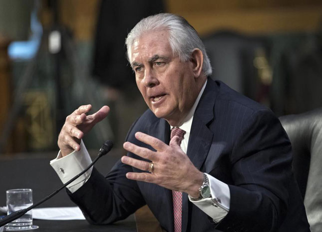 Ông Rex Tillerson được Thượng viện phê chuẩn làm Ngoại trưởng với 56 phiếu thuận và 43 phiếu chống. Ảnh: AP