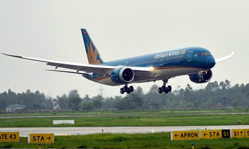 An airplane operated by Vietnam Airlines. Photo by VnExpress/Xuan Hoa 