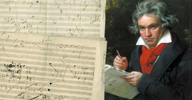 Trong 10 năm, Beethoven đã ấp ủ và viết lại nhiều lần để hoàn thành bản Giao hưởng số 9. (Nguồn: Internet)