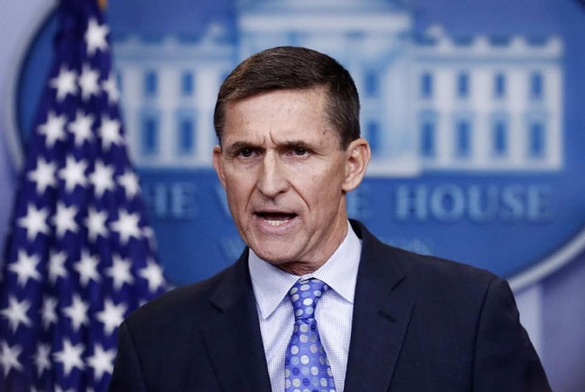 Cố vấn an ninh quốc gia Michael Flynn được cho là đã có 5 cuộc điện đàm với đại sứ Nga. 			        Ảnh: AP