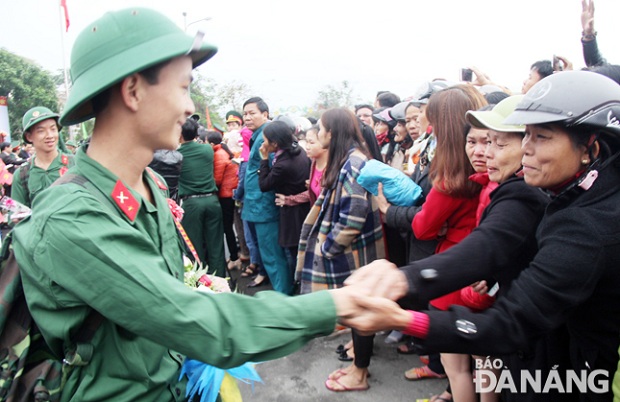   Saying goodbye to their family members and friends