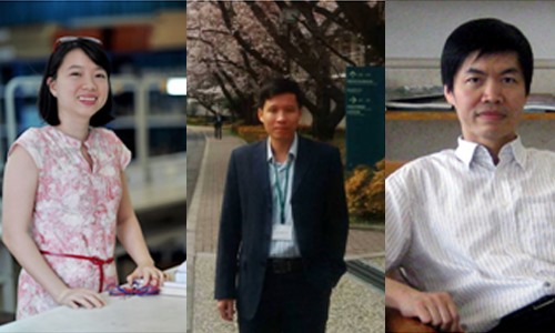 From left to right: researcher fellow Le Thi Quynh Huong, Associate Professor Nguyen Quang Hung and Ph.D. Nguyen Dinh Dang (vnexpress.net)