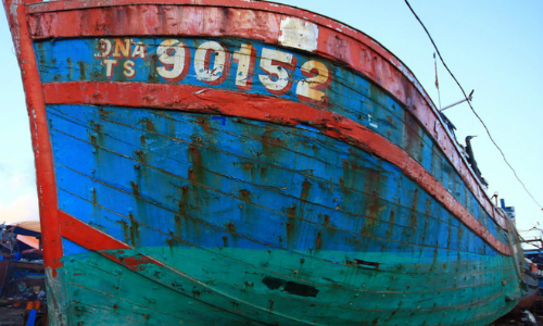 An image of boat DNA 90152 TS that will be on display near Hoang Sa (Paracels) Museum in Da Nang. Photo by VnExpress/Nguyen Dong 