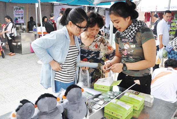   The stall of the city-based GreenViet Biodiversity Conservation Centre