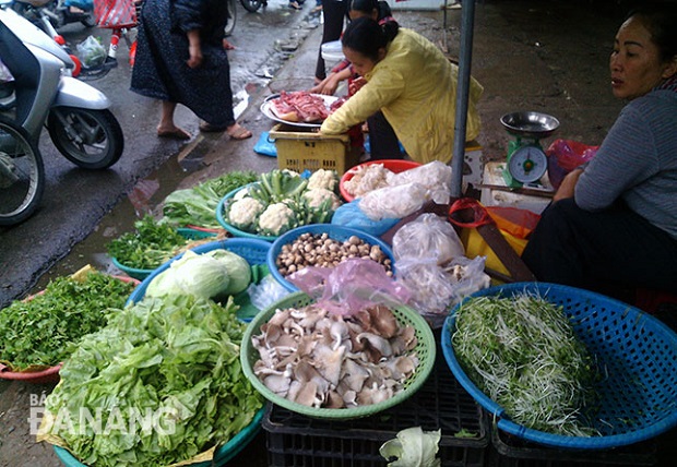 A vegetable stall at a local market