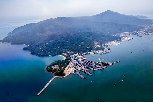 A view of the peninsula from above