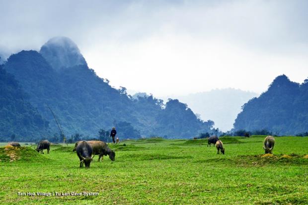 The film's director, Jordan Vogt-Roberts, came back to visit Quang Binh in December last year. Photo courtesy of Oxalis Adventure Tours