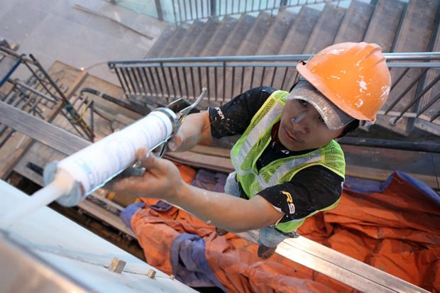 Construction started in November 2015 and workers have been at the site around the clock to finish the terminal by April 10 as scheduled.