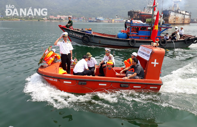 The ritual of floating flower garlands on the waters