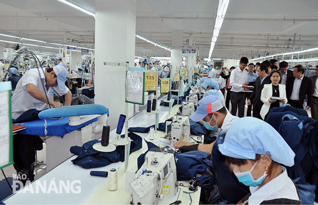 Workers at a local factory 