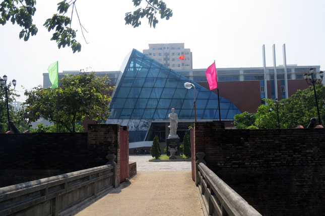 The entrance to the Citadel with the Museum of Da Nang beyond 