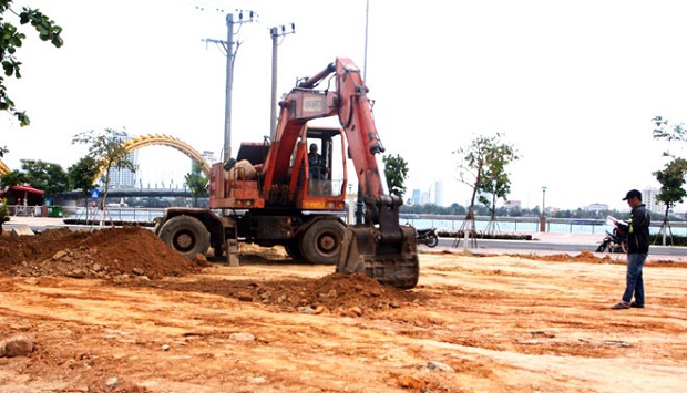  Land levelling work completed at the site 