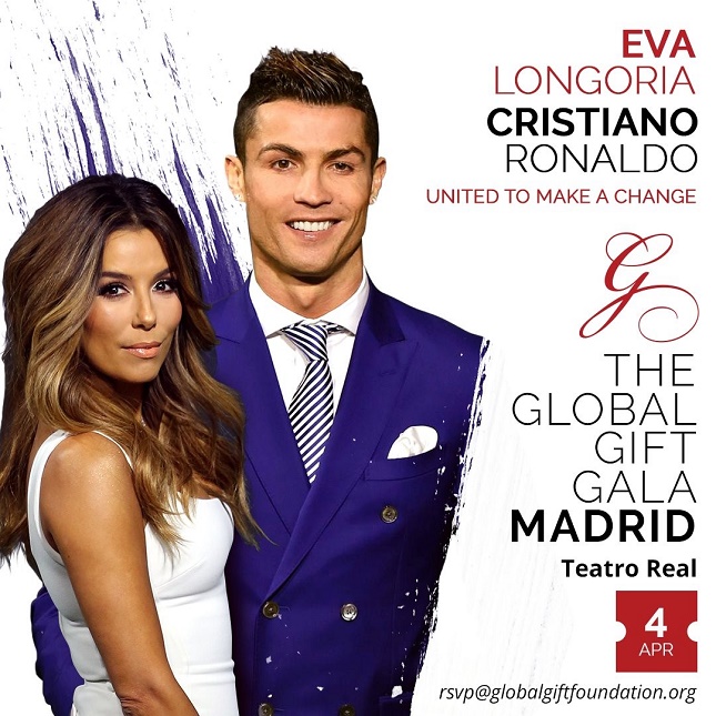 Cristiano Ronaldo – khách mời sẽ nhận giải thưởng “Bác Ái” do Global Gift trao tặng