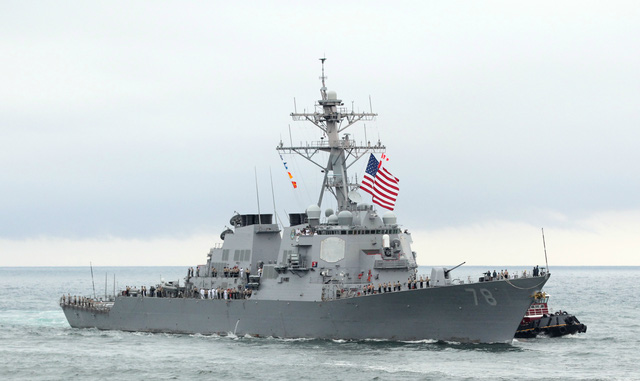 Tàu khu trục USS Porter. (Ảnh: US Navy)