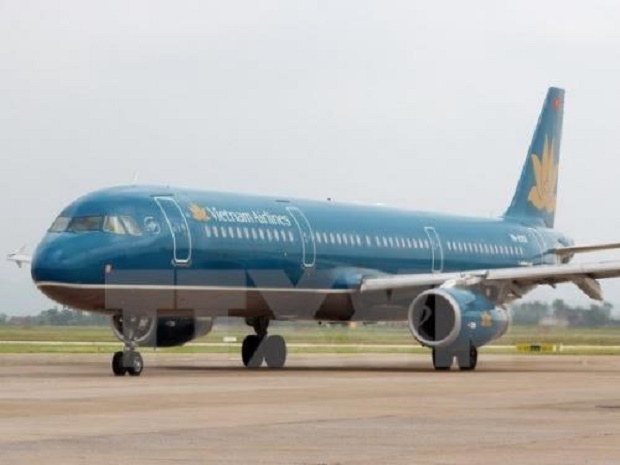 A plane of Vietnam Airlines. (Photo: VNA)