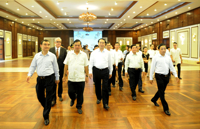  President Quang visiting the Premier Village Danang Resort