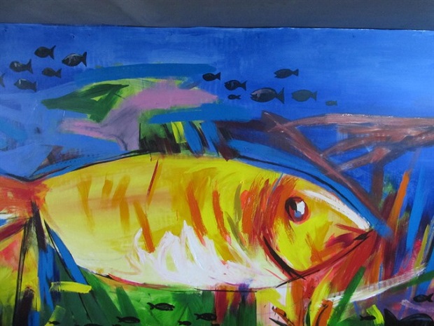 Intriguing: A painting of a fish will be displayed in an exhibition at Đà Nẵng City’s Fine Arts Museum. — VNS Photo Công Thành Read more at http://vietnamnews.vn/life-style/375332/hoi-an-da-nang-to-mark-liberation-and-may-day.html#D3XpQMaYJWCwgps0.99