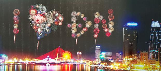 A banner featuring the graphic design of fireworks to advertise for the event