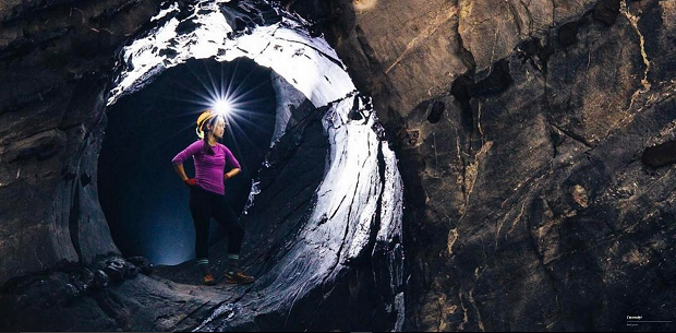 I'm ready! An explorer during her expedition inside Son Doong Cave, Quang Binh Province. Photo by jeffreidphotography on Instagram.