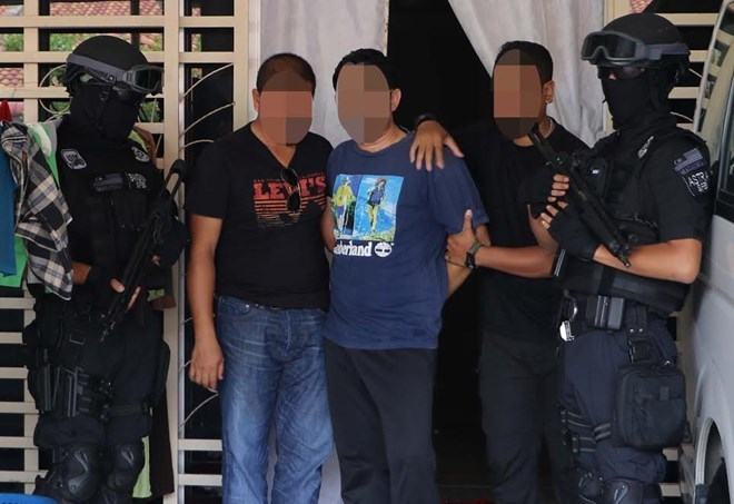 The arrested suspects (Photo: Malaysian police)