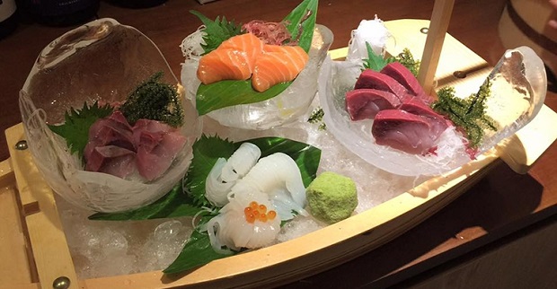 A sashimi set at the Sushi Be