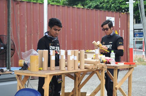    Team Switzerland members busy with their preparations