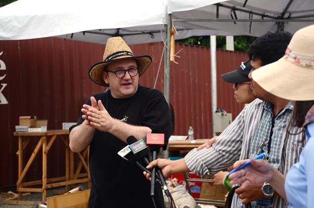  Head of the Switzerland team, Mr Nicolas Guinand was interviewed by local reporters