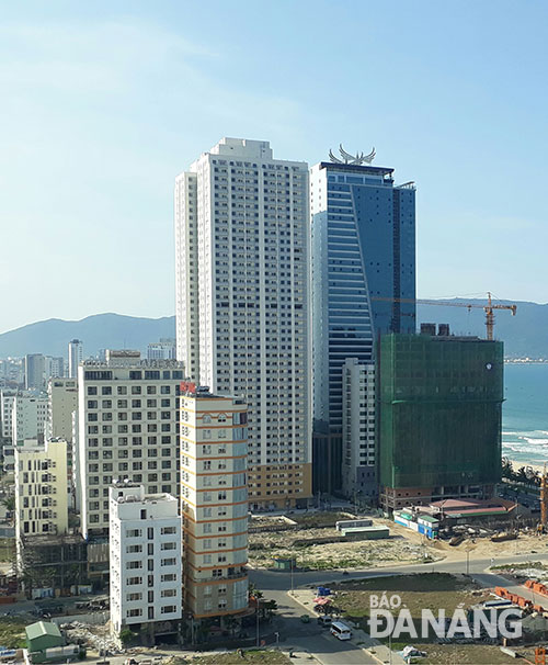 A view of the city with condotel projects