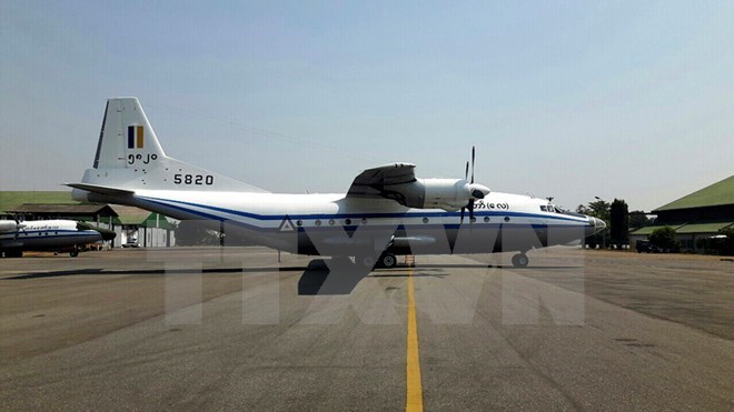 The Chinese-made Y-8-200F transport plane before accident (Photo: EPA/VNA)